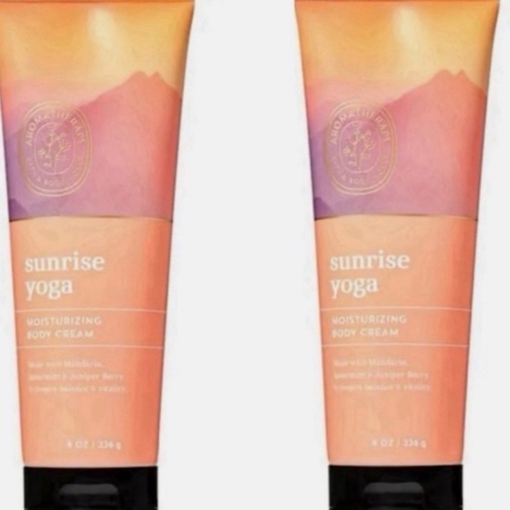 Bath and Body Works Aromatherapy Sunrise Yoga Moisturizing Body Cream, Pack of 2